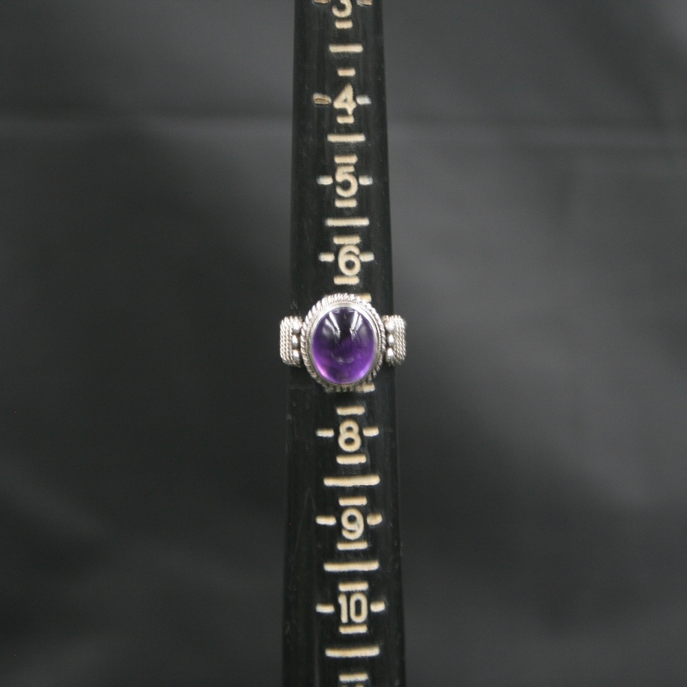 Sterling Silver Amethyst Ring Size 7